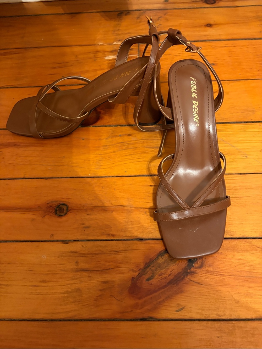 Brown Strappy Heels